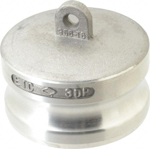 EVER-TITE Coupling Products - 3" Aluminum Cam & Groove Suction & Discharge Hose Dust Plug For Use with Couplers - Part DP, 125 Max psi - Eagle Tool & Supply