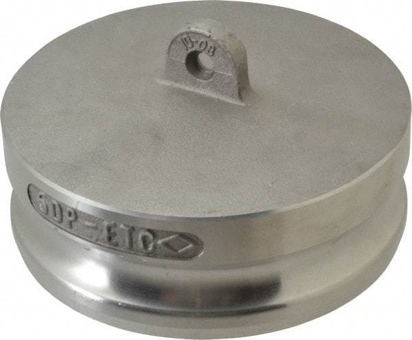 EVER-TITE Coupling Products - 5" Aluminum Cam & Groove Suction & Discharge Hose Dust Plug For Use with Couplers - Part DP, 75 Max psi - Eagle Tool & Supply