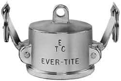 EVER-TITE Coupling Products - 1-1/4" Brass Cam & Groove Suction & Discharge Hose Dust Cap For Use with Adapters - Part DC, 350 Max psi - Eagle Tool & Supply