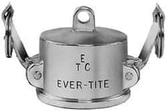 EVER-TITE Coupling Products - 1-1/4" Brass Cam & Groove Suction & Discharge Hose Dust Cap For Use with Adapters - Part DC, 350 Max psi - Eagle Tool & Supply
