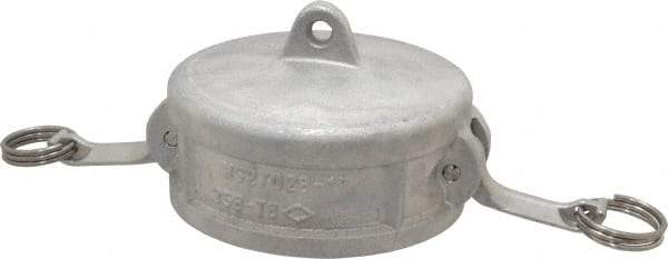 EVER-TITE Coupling Products - 4" Aluminum Cam & Groove Suction & Discharge Hose Dust Cap For Use with Adapters - Part DC, 100 Max psi - Eagle Tool & Supply
