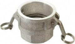 EVER-TITE Coupling Products - 3" Aluminum Cam & Groove Suction & Discharge Hose Female Coupler Female NPT Thread - Part D, 2" Thread, 125 Max psi - Eagle Tool & Supply