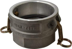 EVER-TITE Coupling Products - 4" Aluminum Cam & Groove Suction & Discharge Hose Female Coupler Female NPT Thread - Part D, 3" Thread, 100 Max psi - Eagle Tool & Supply