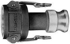 EVER-TITE Coupling Products - 4" Aluminum Cam & Groove Suction & Discharge Hose Female Coupler Male Adapter - 2" Thread, 100 Max psi - Eagle Tool & Supply