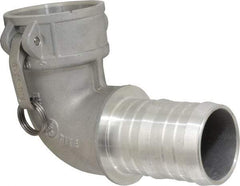 EVER-TITE Coupling Products - 3" Aluminum Cam & Groove Suction & Discharge Hose Female Coupler Hose Shank, 90° - Part C, 125 Max psi - Eagle Tool & Supply