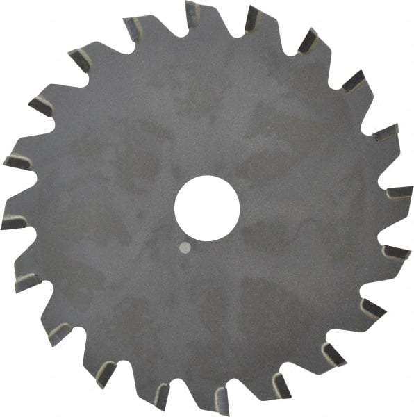 Onsrud - 4" Diam x 0.095" Blade Thickness x 5/8" Arbor Hole Diam, 20 Tooth Slitting and Slotting Saw - Arbor Connection, Right Hand, Uncoated, Carbide-Tipped, 0° Rake - Eagle Tool & Supply