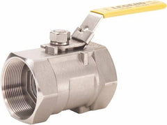 Legend Valve - 1/8" Pipe, Standard Port, Stainless Steel Standard Ball Valve - 1 Piece, FNPT x FNPT Ends, Lever Handle, 800 WOG, 150 WSP - Eagle Tool & Supply