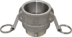 EVER-TITE Coupling Products - 2" Stainless Steel Cam & Groove Suction & Discharge Hose Female Coupler Male NPT Thread - Part B, 2" Thread, 250 Max psi - Eagle Tool & Supply