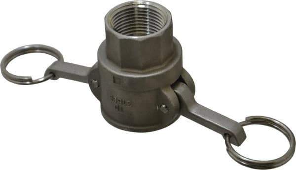 EVER-TITE Coupling Products - 1" Stainless Steel Cam & Groove Suction & Discharge Hose Female Coupler Female NPT Thread - Part D, 1" Thread, 250 Max psi - Eagle Tool & Supply