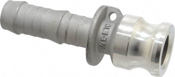 EVER-TITE Coupling Products - 3/4" Stainless Steel Cam & Groove Suction & Discharge Hose Male Adapter Hose Shank - Part E, 250 Max psi - Eagle Tool & Supply