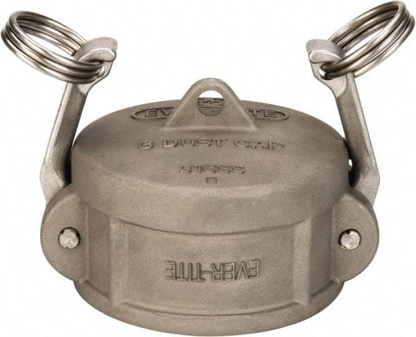 EVER-TITE Coupling Products - 3" Stainless Steel Cam & Groove Suction & Discharge Hose Dust Cap For Use with Adapters - Part DC, 200 Max psi - Eagle Tool & Supply