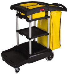 Rubbermaid - Polyethylene Janitor Cart - 49-3/4" Long - Eagle Tool & Supply