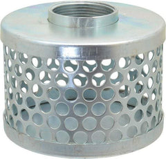 Kuriyama of America - 1-1/2" Hose, Round Hole Strainer - Plated Steel - Eagle Tool & Supply