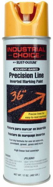 Rust-Oleum - 17 fl oz Yellow Marking Paint - 600' to 700' Coverage at 1" Wide, Solvent-Based Formula - Eagle Tool & Supply