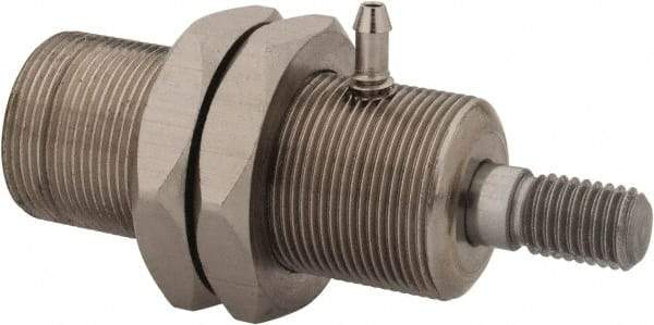 Mead - 1/2" Stroke x 1/2" Bore Double Acting Air Cylinder - 10-32 Port, 1/4-28 Rod Thread, 125 Max psi, -40 to 400°F - Eagle Tool & Supply