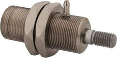 Mead - 1/2" Stroke x 1/2" Bore Double Acting Air Cylinder - 10-32 Port, 1/4-28 Rod Thread, 125 Max psi, -40 to 400°F - Eagle Tool & Supply