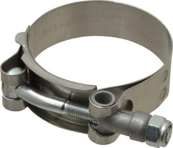 Campbell Fittings - 2-1/4" Hose, 3/4" Wide x 0.025" Thick, T-Bolt Band Clamp - Stainless Steel - Eagle Tool & Supply