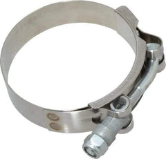 Campbell Fittings - 2-3/4" Hose, 3/4" Wide x 0.025" Thick, T-Bolt Band Clamp - Stainless Steel - Eagle Tool & Supply