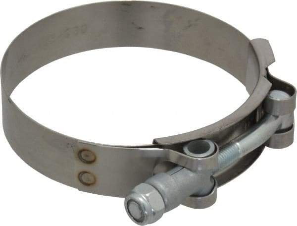 Campbell Fittings - 3-1/4" Hose, 3/4" Wide x 0.025" Thick, T-Bolt Band Clamp - Stainless Steel - Eagle Tool & Supply