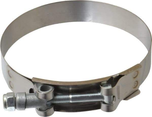 Campbell Fittings - 4" Hose, 3/4" Wide x 0.025" Thick, T-Bolt Band Clamp - Stainless Steel - Eagle Tool & Supply