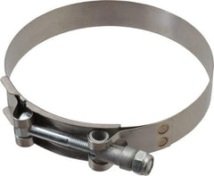 Campbell Fittings - 4-1/4" Hose, 3/4" Wide x 0.025" Thick, T-Bolt Band Clamp - Stainless Steel - Eagle Tool & Supply