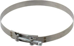 Campbell Fittings - 8" Hose, 3/4" Wide x 0.025" Thick, T-Bolt Band Clamp - Stainless Steel - Eagle Tool & Supply