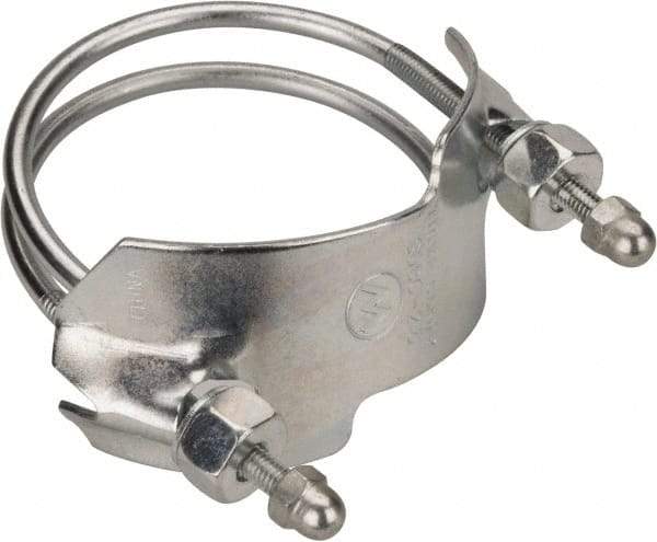 Kuriyama of America - 2-1/2" Hose, Spiral Double Bolt Hose Clamp - Plated Steel - Eagle Tool & Supply