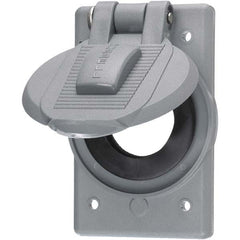 Hubbell Wiring Device-Kellems - Weatherproof Box Covers Cover Shape: Round Number of Holes in Outlet: 1 - Eagle Tool & Supply