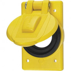 Hubbell Wiring Device-Kellems - Weatherproof Box Covers Cover Shape: Round Number of Holes in Outlet: 1 - Eagle Tool & Supply