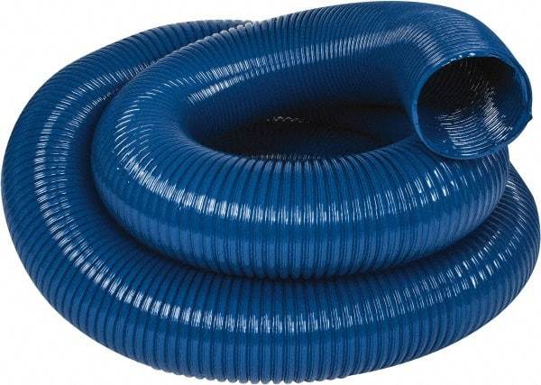 Hi-Tech Duravent - 6" ID, 25' Long, PVC Blower & Duct Hose - Blue, 7-1/2" Bend Radius, 10 In/Hg, 8 Max psi, -20 to 180°F, Abrasion and Chemical Resistant - Eagle Tool & Supply