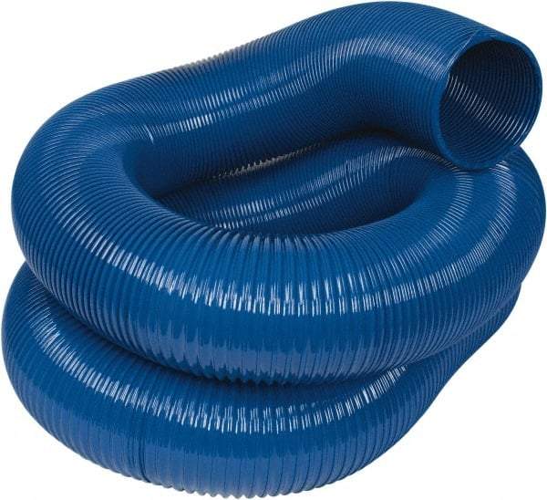 Hi-Tech Duravent - 8" ID, 25' Long, PVC Blower & Duct Hose - Blue, 10-1/2" Bend Radius, 6 In/Hg, 7 Max psi, -20 to 180°F, Abrasion and Chemical Resistant - Eagle Tool & Supply