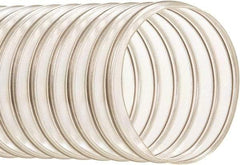 Hi-Tech Duravent - 12" ID, 50' Long, Polyurethane Blower & Duct Hose - Clear, 13-1/4" Bend Radius, 5 In/Hg, 7 Max psi, -65 to 200°F, Oil and Gas Resistant - Eagle Tool & Supply