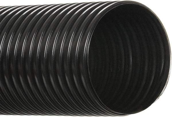 Hi-Tech Duravent - 2-1/2" ID, 25' Long, Polyethylene Blower & Duct Hose - Black, 4" Bend Radius, 5 In/Hg, 11 Max psi, -30 to 160°F, UV Resistant - Eagle Tool & Supply