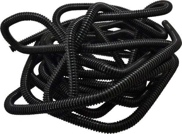 Hi-Tech Duravent - 3/4" ID, 25' Long, Polyethylene Blower & Duct Hose - Black, 1-1/2" Bend Radius, 26 In/Hg, 40 Max psi, -30 to 160°F, UV Resistant - Eagle Tool & Supply