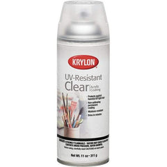 Krylon - Crystal Clear, Flat, Acrylic Coating Spray Paint - 15 to 20 Sq Ft per Can, 16 oz Container - Eagle Tool & Supply