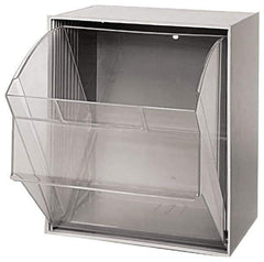 Quantum Storage - 11-13/16" Wide x 13-7/8" High x 11-7/8" Deep, Small Parts Tip Out Stacking Bin Organizer - Polystyrene Frame, 1 Compartments, 11-1/16" Wide x 13-5/8" High x 8-7/8" Deep Bin - Eagle Tool & Supply