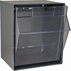 Quantum Storage - 11-13/16" Wide x 13-7/8" High x 11-7/8" Deep, Small Parts Tip Out Stacking Bin Organizer - Polystyrene Frame, 1 Compartments, 11-1/16" Wide x 13-5/8" High x 8-7/8" Deep Bin - Eagle Tool & Supply