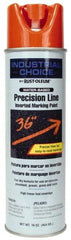 Rust-Oleum - 17 fl oz Orange Marking Paint - 600' to 700' Coverage at 1" Wide, Water-Based Formula - Eagle Tool & Supply