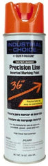 Rust-Oleum - 17 fl oz Orange Marking Paint - 600' to 700' Coverage at 1" Wide, Water-Based Formula - Eagle Tool & Supply