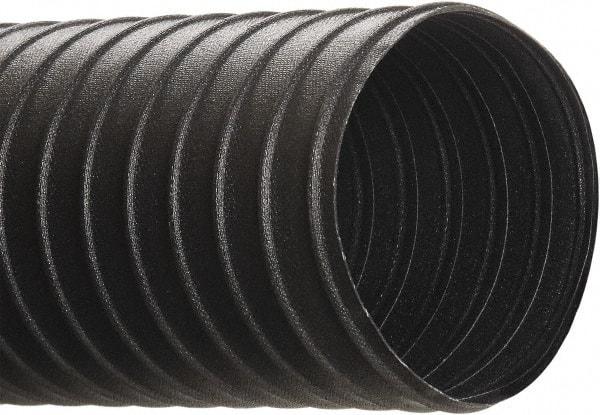 Hi-Tech Duravent - 5" ID, 25' Long, Steel Blower & Duct Hose - Black, 6.9" Bend Radius, 17 In/Hg, 26 Max psi, -40 to 250°F, Chemical and Abrasion Resistant - Eagle Tool & Supply