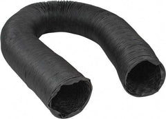 Hi-Tech Duravent - 8" ID, 25' Long, Neoprene Coated Polyester Blower & Duct Hose - Black, 10" Bend Radius, 15 In/Hg, 21 Max psi, -40 to 250°F, Chemical and Abrasion Resistant - Eagle Tool & Supply