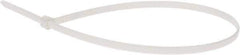 Thomas & Betts - 14.2" Long White Nylon Standard Cable Tie - 50 Lb Tensile Strength, 1.33mm Thick, 1" Max Bundle Diam - Eagle Tool & Supply