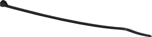 Thomas & Betts - 7.31" Long Black Polypropylene Standard Cable Tie - 30 Lb Tensile Strength, 1.22mm Thick, 1-1/2" Max Bundle Diam - Eagle Tool & Supply