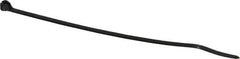 Thomas & Betts - 7.31" Long Black Polypropylene Standard Cable Tie - 30 Lb Tensile Strength, 1.22mm Thick, 1-1/2" Max Bundle Diam - Eagle Tool & Supply