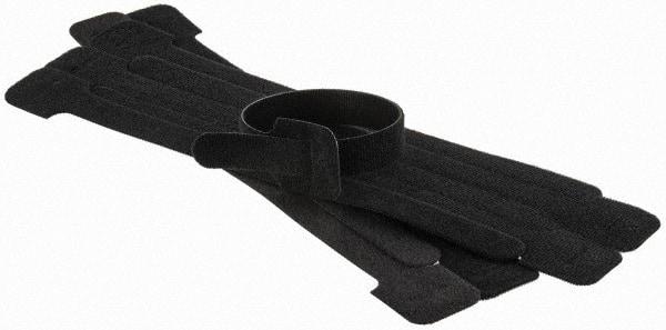 Thomas & Betts - 13" Long Black Nylon & Polyethylene Hook & Loop Strap - 50 Lb Tensile Strength, 1/16" Thick, 88.9mm Max Bundle Diam - Eagle Tool & Supply