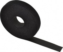 Thomas & Betts - 180" Long Black Nylon & Polyethylene Hook & Loop Strap - 50 Lb Tensile Strength, 1/16" Thick - Eagle Tool & Supply