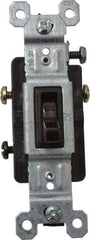 Pass & Seymour - 3 Pole, 120 VAC, 15 Amp, Specification Grade, Toggle, Wall and Dimmer Light Switch - 1-1/4 Inch Wide x 3.281 Inch High - Eagle Tool & Supply