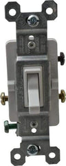 Pass & Seymour - 3 Pole, 120 VAC, 15 Amp, Specification Grade, Toggle, Wall and Dimmer Light Switch - 1-1/4 Inch Wide x 3.281 Inch High - Eagle Tool & Supply