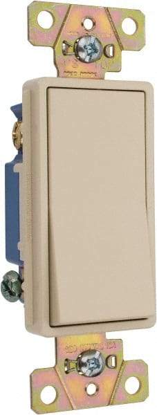 Pass & Seymour - 3 Pole, 120 to 277 VAC, 15 Amp, Specification Grade, Rocker, Wall and Dimmer Light Switch - 1.3 Inch Wide x 4.2 Inch High - Eagle Tool & Supply