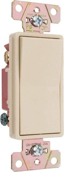 Pass & Seymour - 3 Pole, 120 to 277 VAC, 20 Amp, Specification Grade, Rocker, Wall and Dimmer Light Switch - 1.3 Inch Wide x 4.2 Inch High - Eagle Tool & Supply